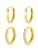 Hey Happiness Oorbellen ‘Duo Hoops’  goud