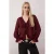 TRENDYOLMİLLA Dames Paars Effen Lang Regular fit Overhemden