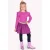 B.Nosy midi jurk met ruches en panterprint – paars