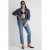 TRENDYOLMİLLA Dames Blauw Effen Recht Hoge taille Jeans