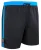 Zwemshort voor heren met patroonstrepen blauw
