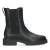 Manfield – Dames – Zwarte leren chelsea boots –
