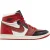 Nike Dames/Dames Air Jordan 1 Leren Trainers (Zwart/Wit/Rood)