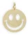 Bonnie Studios Dames Smiley Big Pendant, Materiaal: Stainless steel, Kleur: Goudkleurig