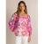 Ivy Beau gebloemde blousetop roze
