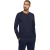 Boss Heren Geborduurd Logo Crew Hals T-shirt met Lange Mouwen (Marine)