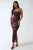 Geprinte Bodycon Maxi Jurk