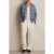 Reiss Ls Linen Twin Pocket Overshirt Airforce Blue
