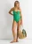 Groen Twist Front Textuur Badpak