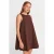 Katoenen Poplin Mouwloze Mini Shiftjurk
