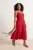 Trendyol Curve Dames Rood Effen Maxi Mouwloos Casual A-lijn Grote maten Jurk