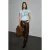 Crop Slim Fit T-shirt met ronde hals