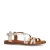 Manfield leren sandalen goud