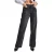 Jeans Straight met een omgeslagen zoom detail taille middenhoog katoen dames It’s Basic