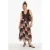Hoge Taille Paisley Print Midi Rok met Ceintuur