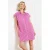 LOLALIZA linnen gestreepte blousejurk roze