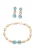 faina Sieraden set  turquoise / goud