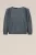 WE Fashion – Dames blouse met schoudervullingen – Regular fit – Donkergrijs – Viscose –