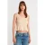 Gestructureerde Katoen-modal Crop Cami Blouse
