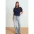 Dames Modal Blend Uitsnede Coltrui Blouse