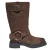 ONLY Onlbea Leather Biker Boot leren bikerboots – bruin