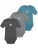 normani Rompertje/body ‘Tauranga’  duifblauw / antraciet / petrol