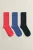 GANT Sokken rood/blauw/zwart, Effen