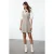 TRENDYOLMİLLA Dames Beige Geruit Kort / Mini Mouwloos Casual Gilet Jurken