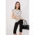 TRENDYOLMİLLA Dames Wit Stippen Mouwloos Regular fit T-shirts