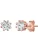 Lulu & Jane Oorbellen  rose-goud / wit