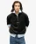 Superdry Vrouwen Country Club Velours Trui met Halve Rits Zwart