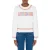 Moschino Organic Cotton Sweatshirt Crochet Details White