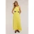 Motivi Pleated Long Dress Yellow