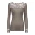 Dames T-shirt met lange mouwen en bloemenkant Mey Wool Love