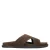 Manfield suède slippers donkerbruin