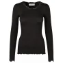 rosemunde Longsleeve Babette silk shirt Lange mouw, met kant, vrouwelijk, comfortabel, Zijde-/Katoenmix