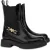 Moschino Chelsea Ankle Boots In City Love Abrasive Calfskin Black