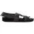 The Kooples Leather Sandals With Fringes Black