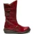 Fly London Dames Rode MES 2 Wedge Heel Buckle Mid-Calf Leren Zip Platform Laarzen