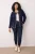 Trendyol Curve Dames Donkerblauw Colorblock Lang Regular fit Grote maten Vesten