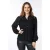 EsQualo Blouse Lace Puff Slve Black