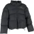 Balenciaga Logo Zip-Up Cropped Down Jacket in Black Polyester