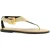 Balmain Beige Kalfskin Platte Sandalen