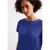 Street One Dames Shirt met korte mouwen en boothals in Blauw