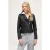 Motivi Biker Jacket With Fleece Hood Black