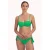 Cyell voorgevormde strapless bandeau bikinitop met lurex groen