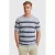 Vanguard regular gestreept T-shirt met linnen blauw