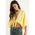 Driekwartmouwen V-hals Crop Blouse met Binddetail