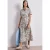 Street One Dames Maxi-jurk met overhemdkraag en print in Beige