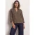 Blouse met 3/4-mouwen, split in de hals en print